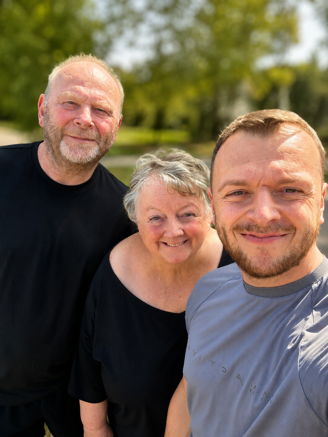 Elliot with his parents — the inspiration behind My Virtual Trainer